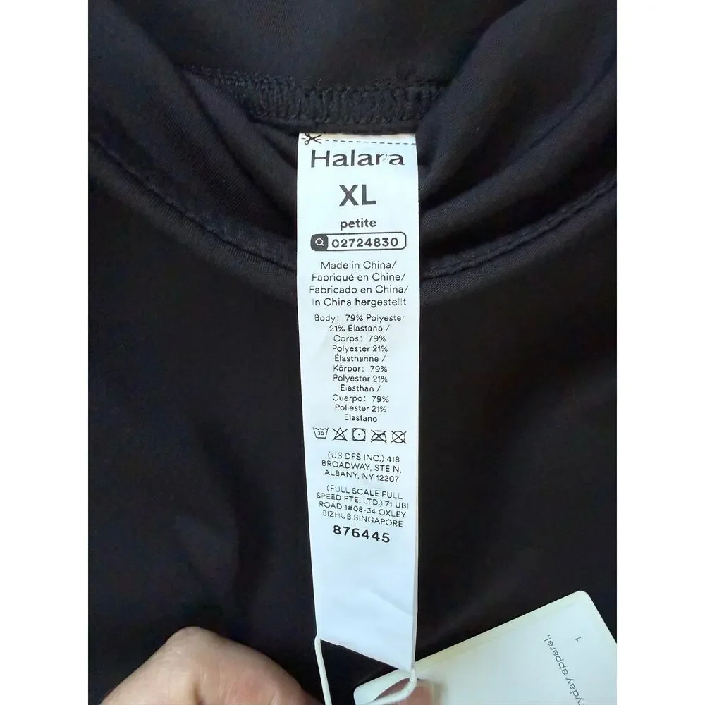 Halara NWT DayStretch High Waisted Pocket Flare Yoga Pants Black Sz XL Casual